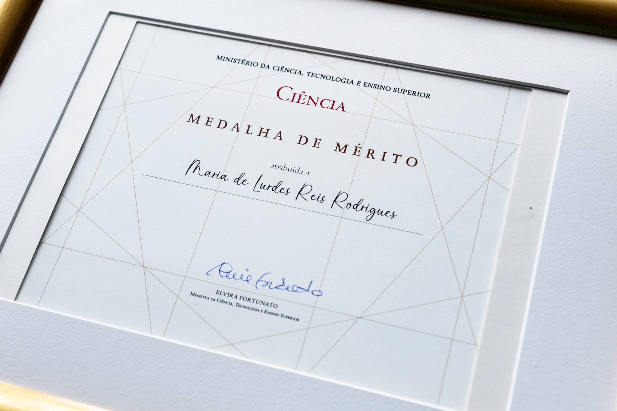 Maria de Lurdes Rodrigues was honoured with the Medal of Scientific Merit by MCTES